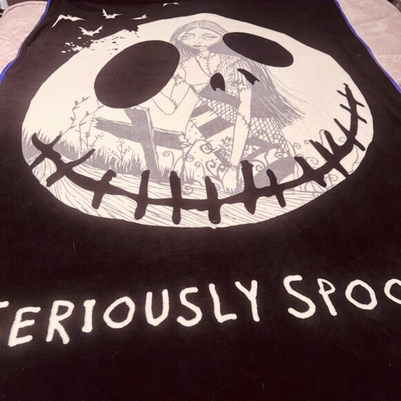 Nightmare Before Christmas Super Soft Fleece Plush Blanket Jack skeleton king 5 - Picture 2 of 6